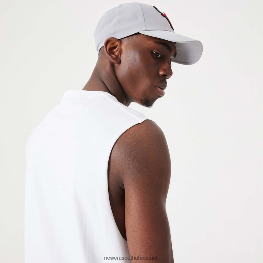 Chicago Bulls NBA Script Essential White Tank Top New Era TRBRBN2971