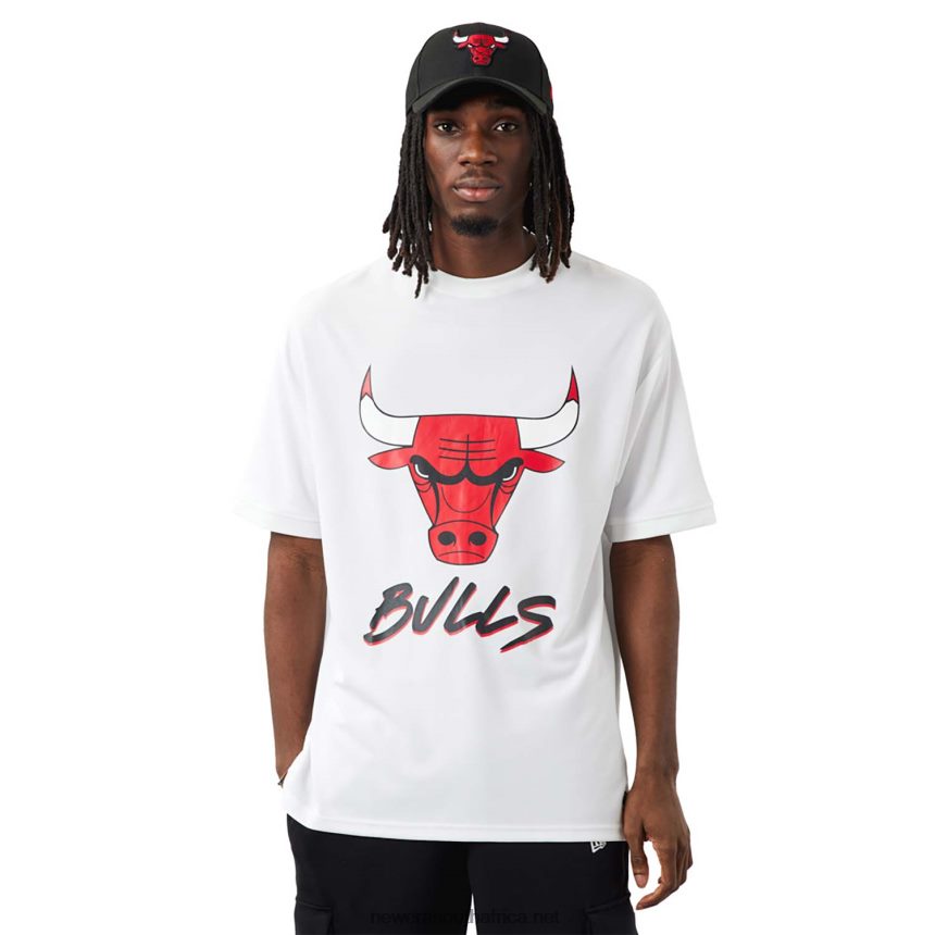Chicago Bulls NBA Script White T-Shirt New Era TRBRBN3072