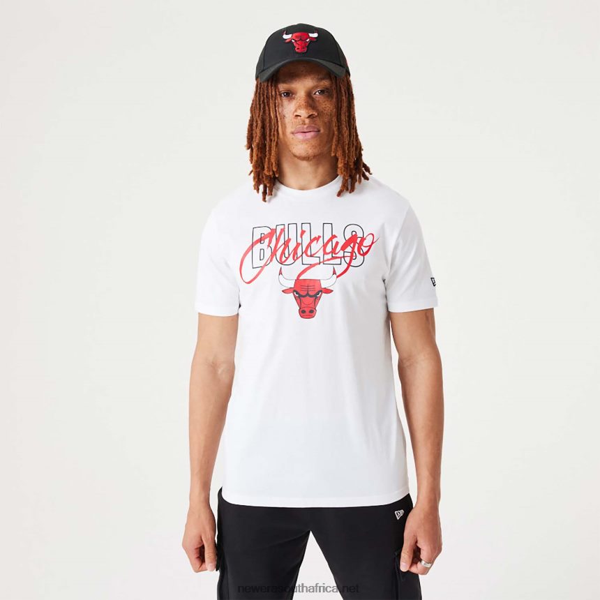 Chicago Bulls NBA Script White T-Shirt New Era TRBRBN3135