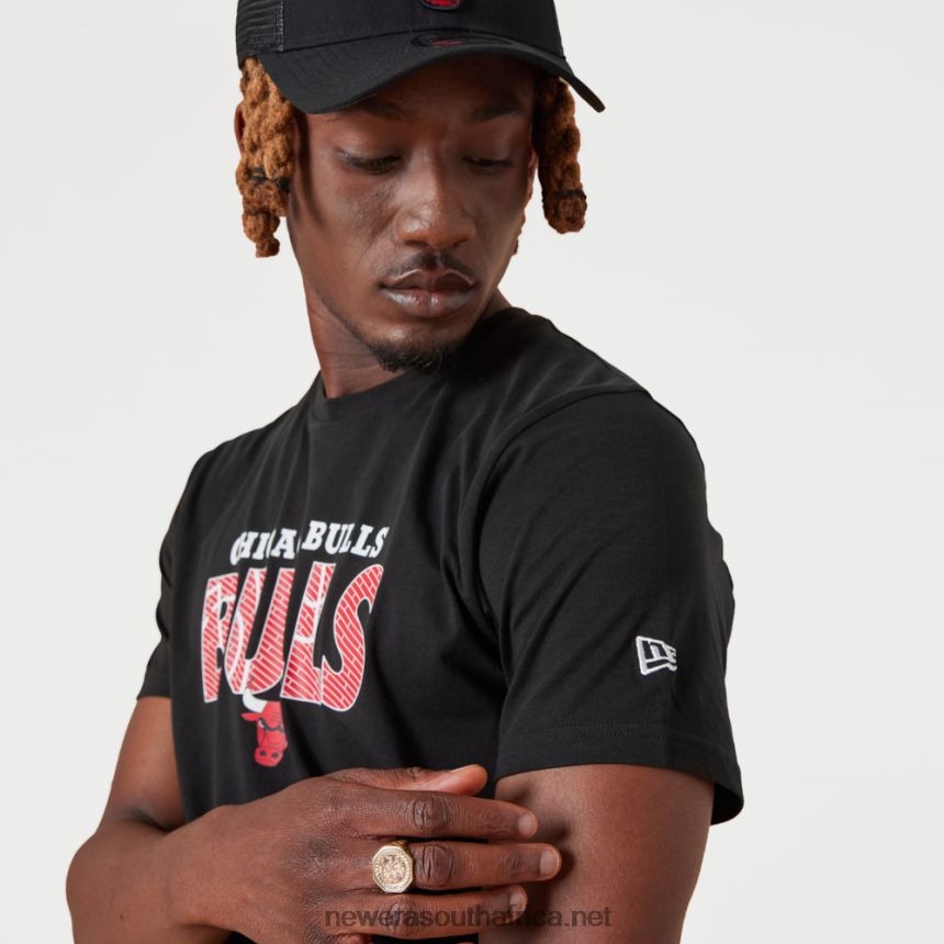 Chicago Bulls NBA Wordmark Black T-Shirt New Era TRBRBN2992
