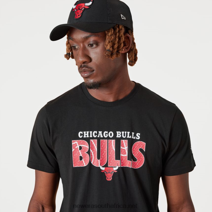 Chicago Bulls NBA Wordmark Black T-Shirt New Era TRBRBN2992