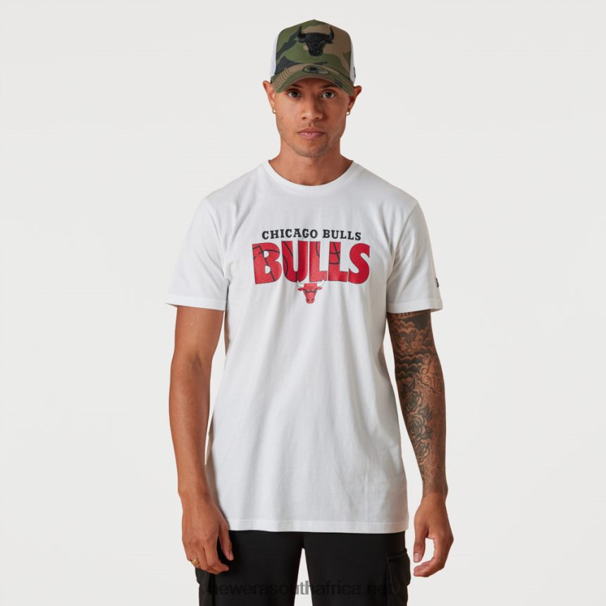 Chicago Bulls NBA Wordmark White T-Shirt New Era TRBRBN3020