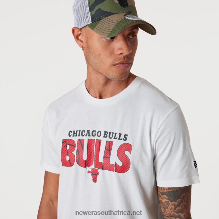 Chicago Bulls NBA Wordmark White T-Shirt New Era TRBRBN3020
