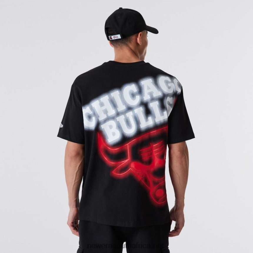 Chicago Bulls Neon Oversized Black T-Shirt New Era TRBRBN2903