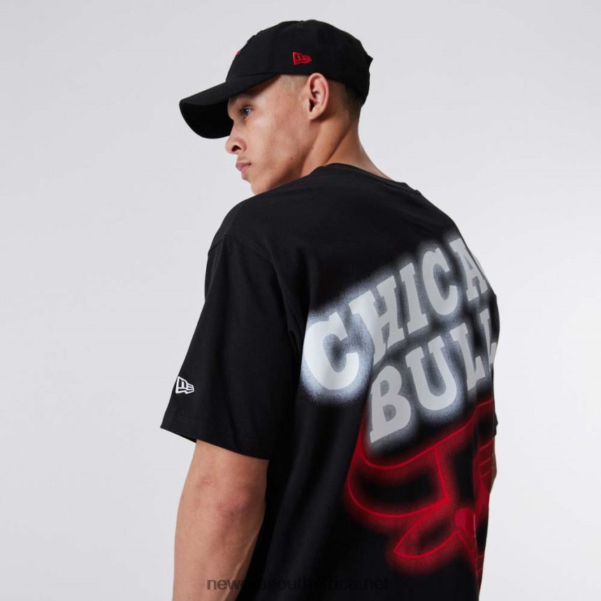 Chicago Bulls Neon Oversized Black T-Shirt New Era TRBRBN2903