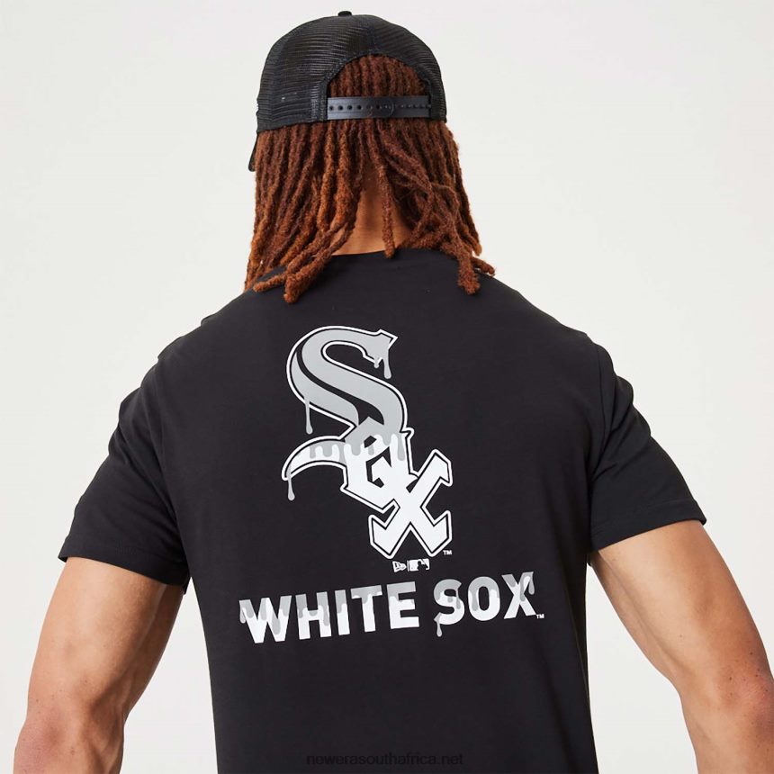 Chicago White Sox MLB Drip Logo Black T-Shirt New Era TRBRBN3122