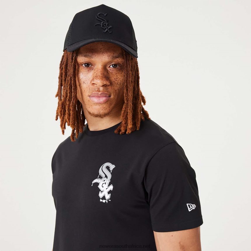 Chicago White Sox MLB Drip Logo Black T-Shirt New Era TRBRBN3122