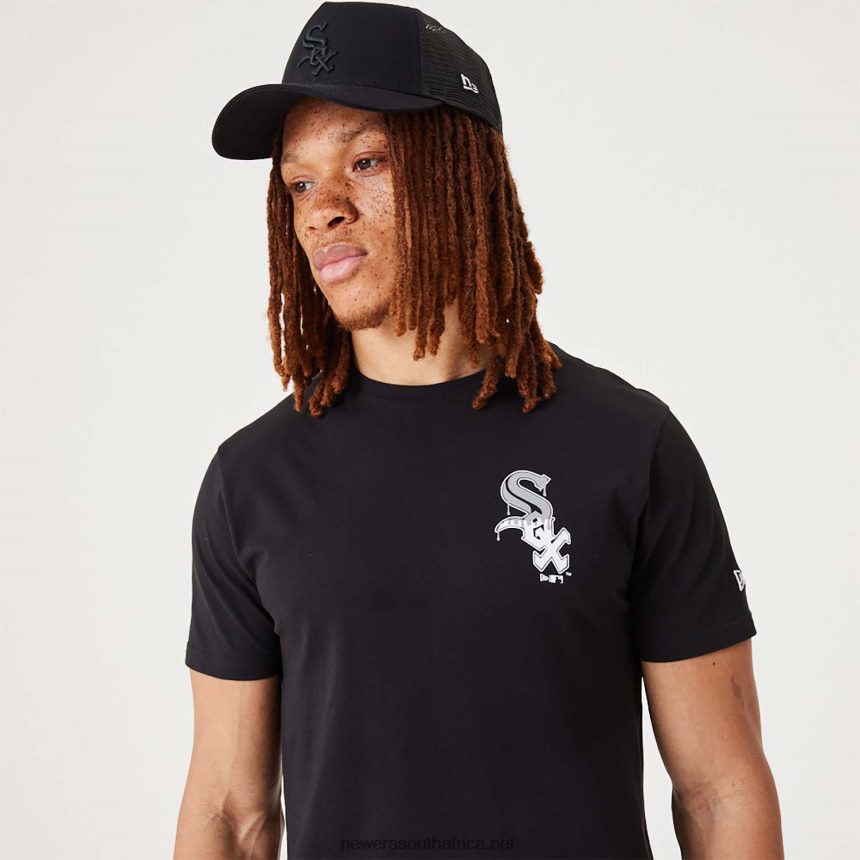 Chicago White Sox MLB Drip Logo Black T-Shirt New Era TRBRBN3122