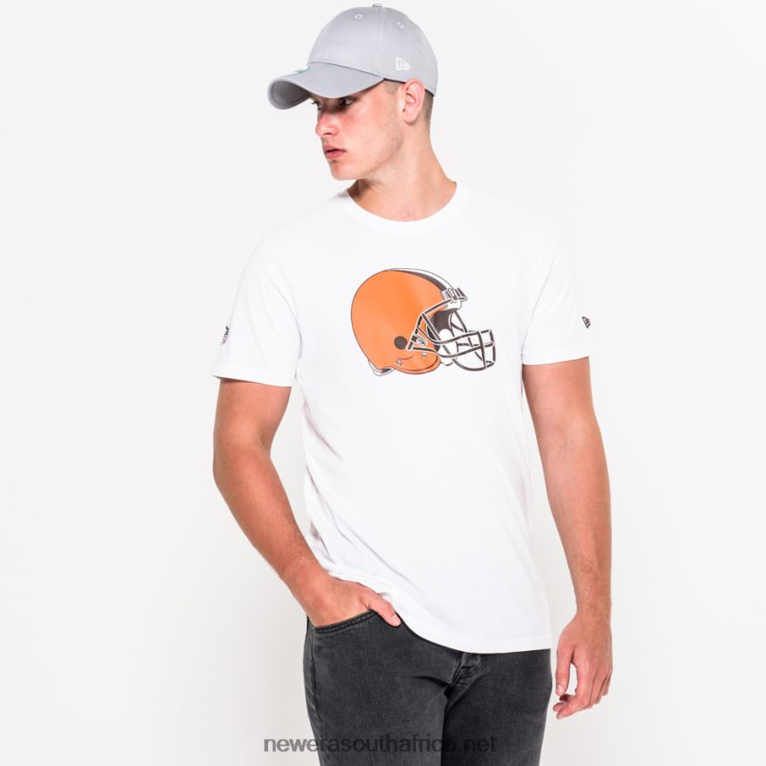 Cleveland Browns NFL Team Logo White T-Shirt New Era TRBRBN3008