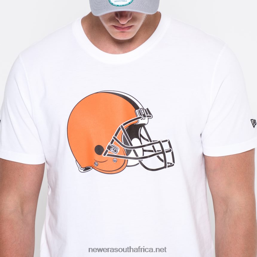 Cleveland Browns NFL Team Logo White T-Shirt New Era TRBRBN3008