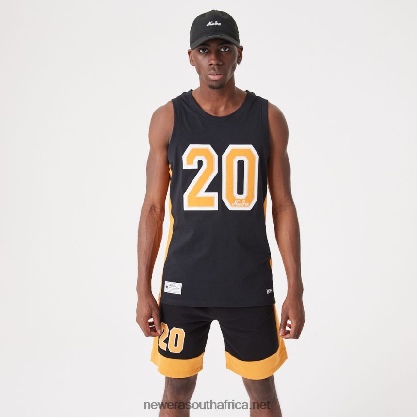 Contemporary Black Oversized Tank Top New Era TRBRBN2841