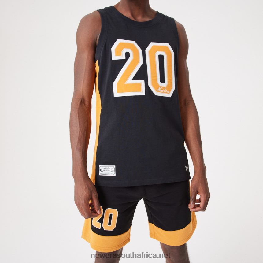 Contemporary Black Oversized Tank Top New Era TRBRBN2841