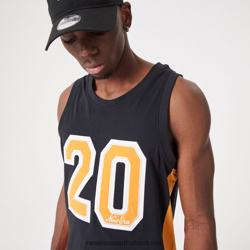 Contemporary Black Oversized Tank Top New Era TRBRBN2841