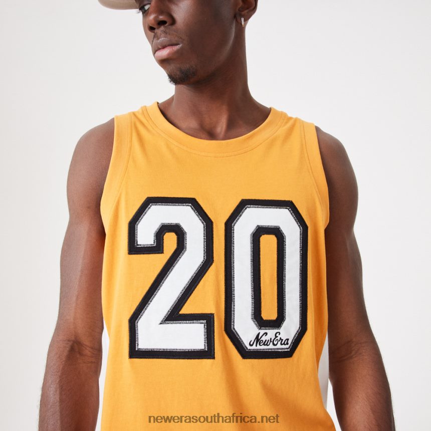 Contemporary Medium Orange Oversized Tank Top New Era TRBRBN2871