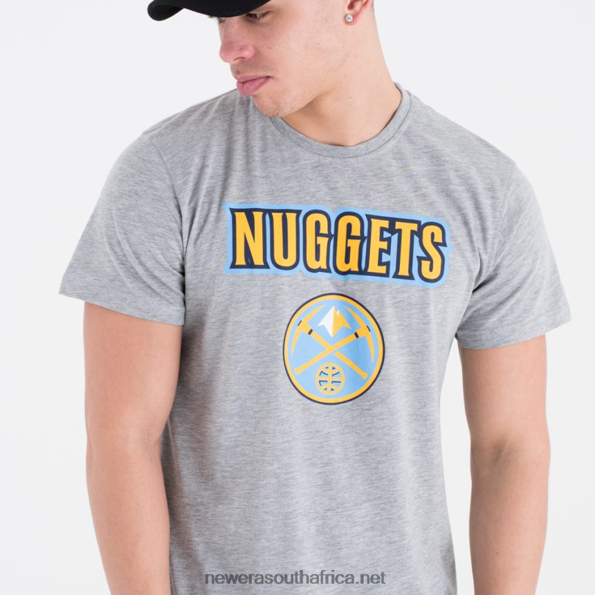 Denver Nuggets NBA Team Logo Grey T-Shirt New Era TRBRBN3094