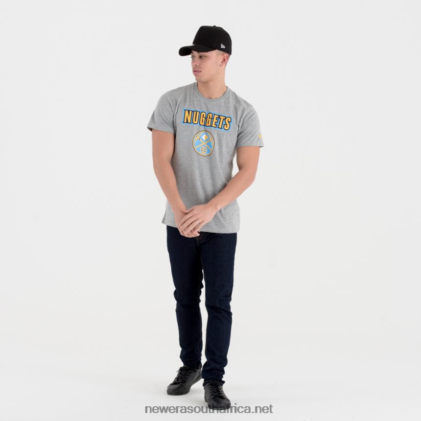 Denver Nuggets NBA Team Logo Grey T-Shirt New Era TRBRBN3094