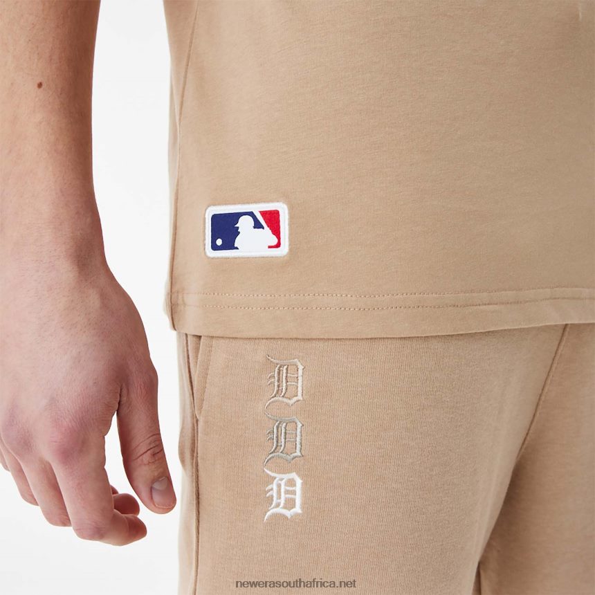 Detroit Tigers MLB Stacked Logo Brown Oversized T-Shirt New Era TRBRBN2840