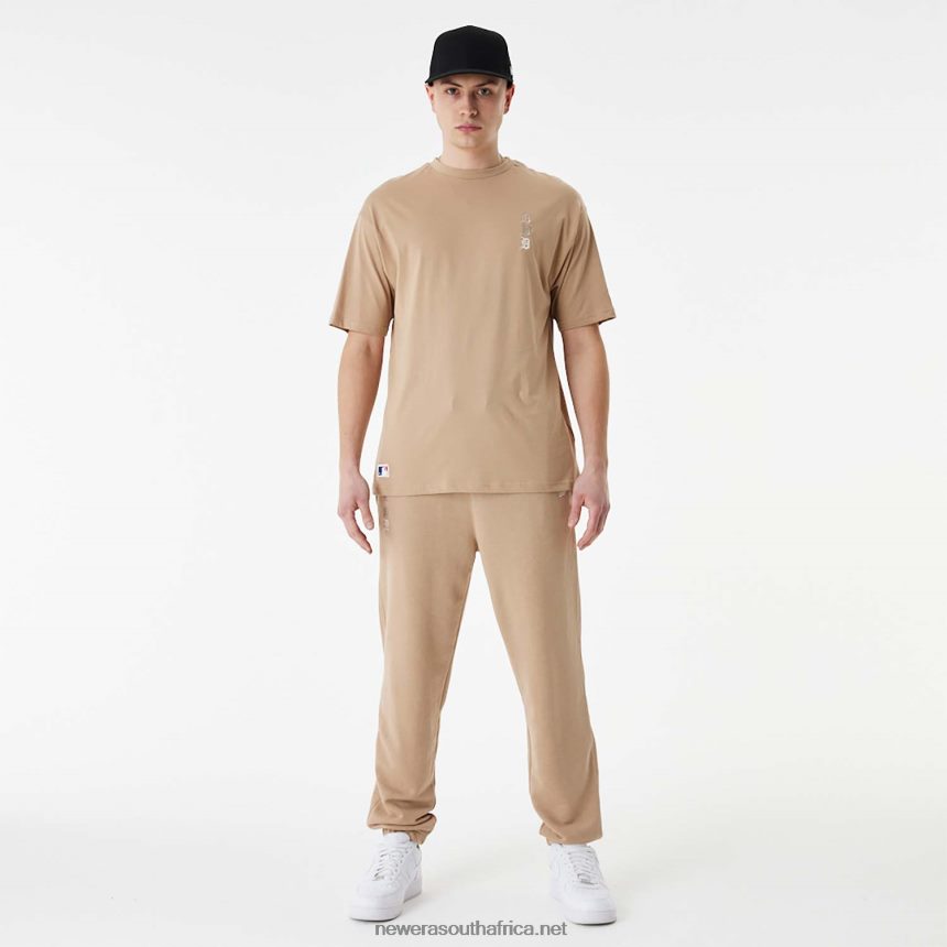 Detroit Tigers MLB Stacked Logo Brown Oversized T-Shirt New Era TRBRBN2840