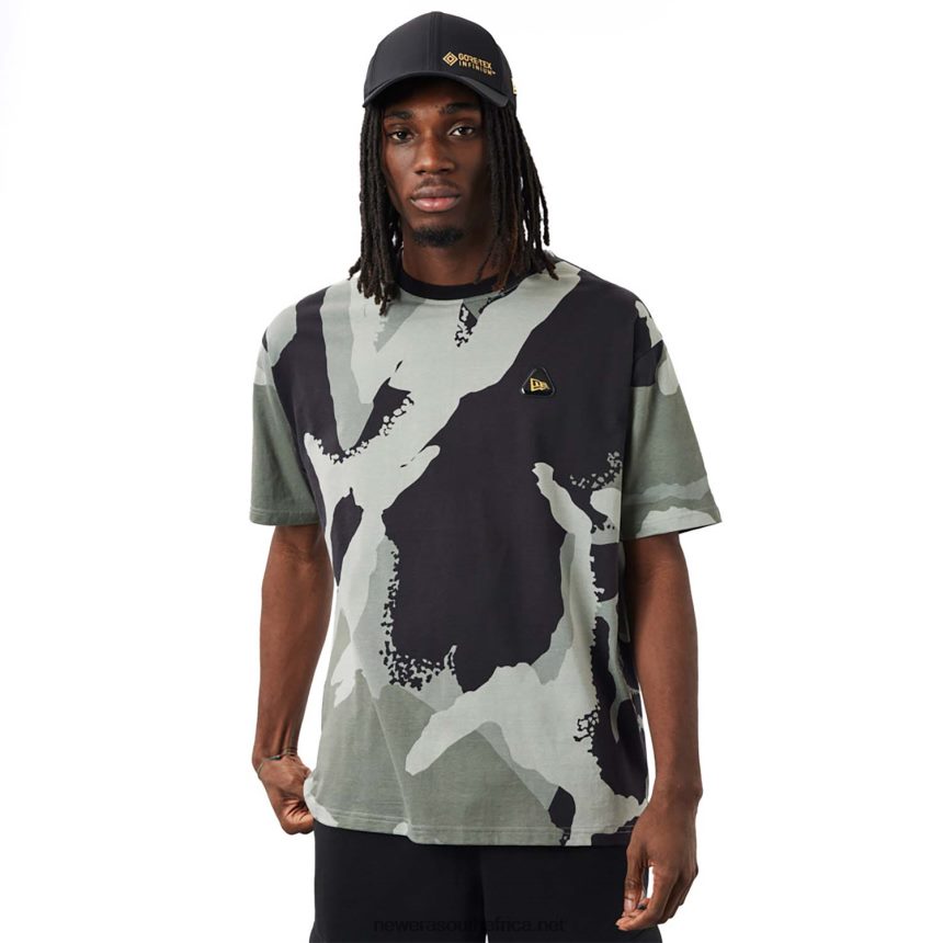 Graphic Camo Print Black Oversized T-Shirt New Era TRBRBN3059