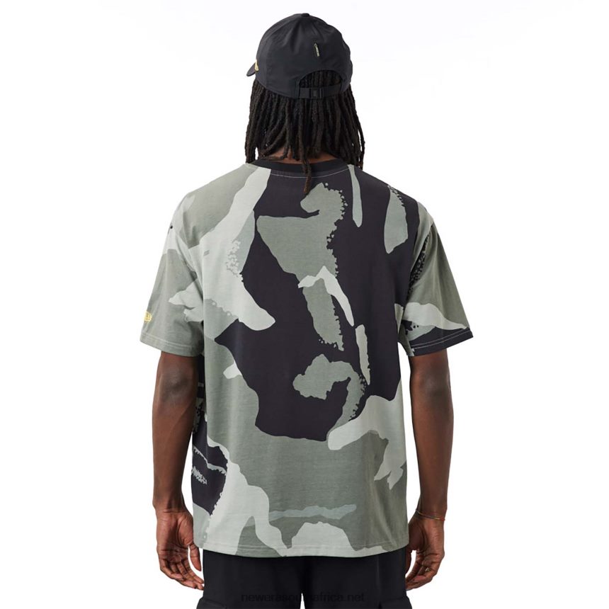 Graphic Camo Print Black Oversized T-Shirt New Era TRBRBN3059