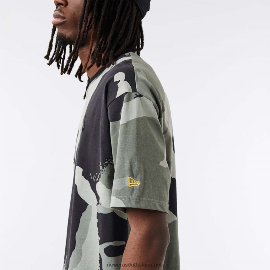 Graphic Camo Print Black Oversized T-Shirt New Era TRBRBN3059