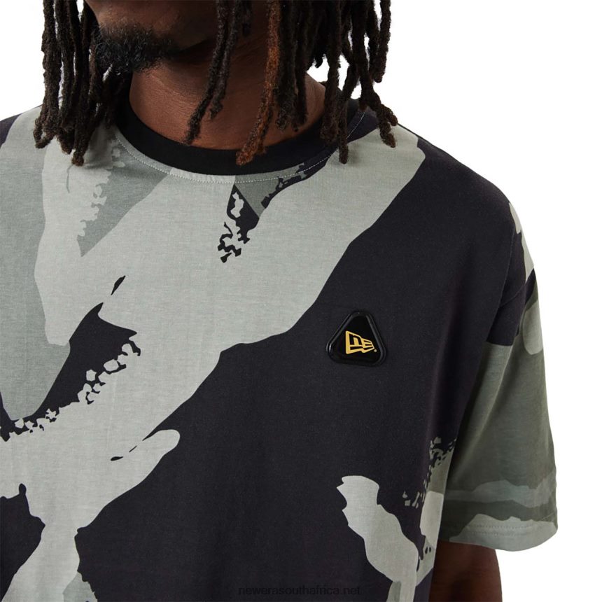 Graphic Camo Print Black Oversized T-Shirt New Era TRBRBN3059