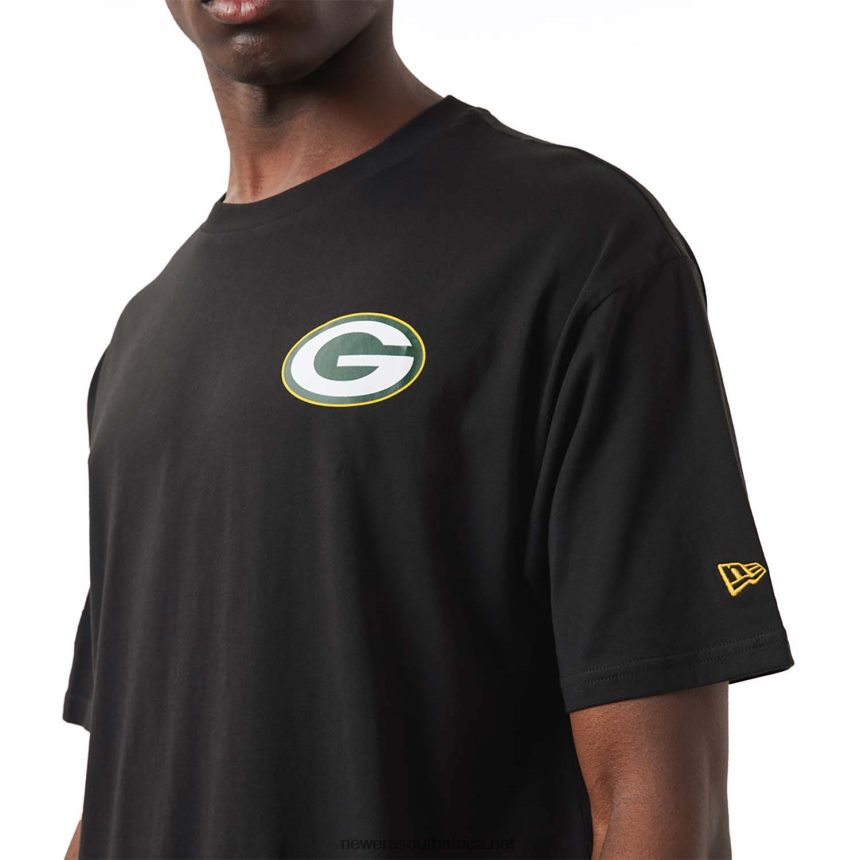 Green Bay Packers NFL Foil Black T-Shirt New Era TRBRBN2977