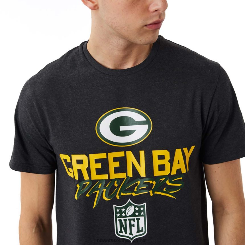 Green Bay Packers NFL Script Dark Grey T-Shirt New Era TRBRBN3103