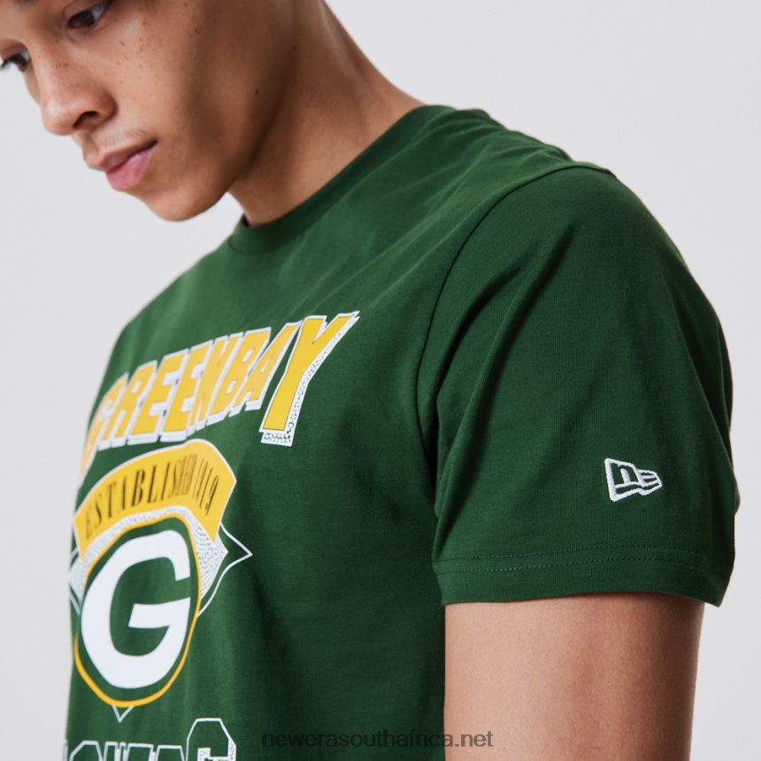 Green Bay Packers NFL Team Wordmark Dark Green T-Shirt New Era TRBRBN3015