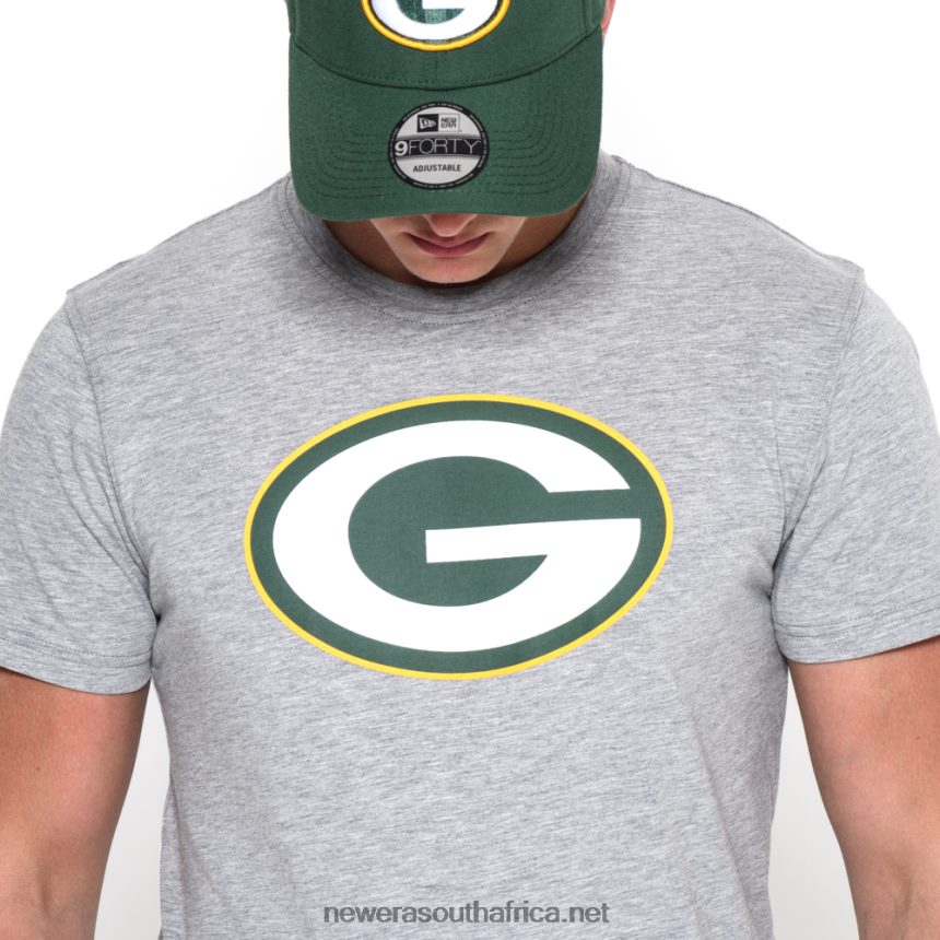 Green Bay Packers Team Logo Grey T-Shirt New Era TRBRBN3079