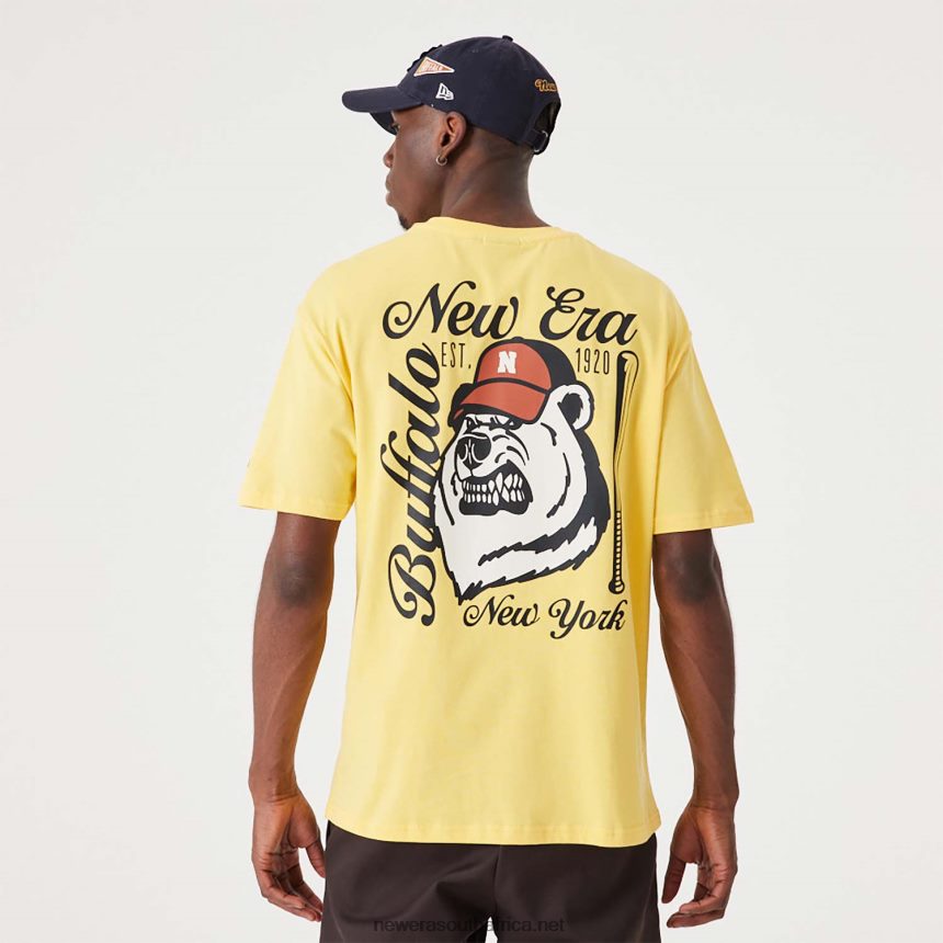 Heritage Bear Graphic Dark Yellow Oversized T-Shirt New Era TRBRBN2900