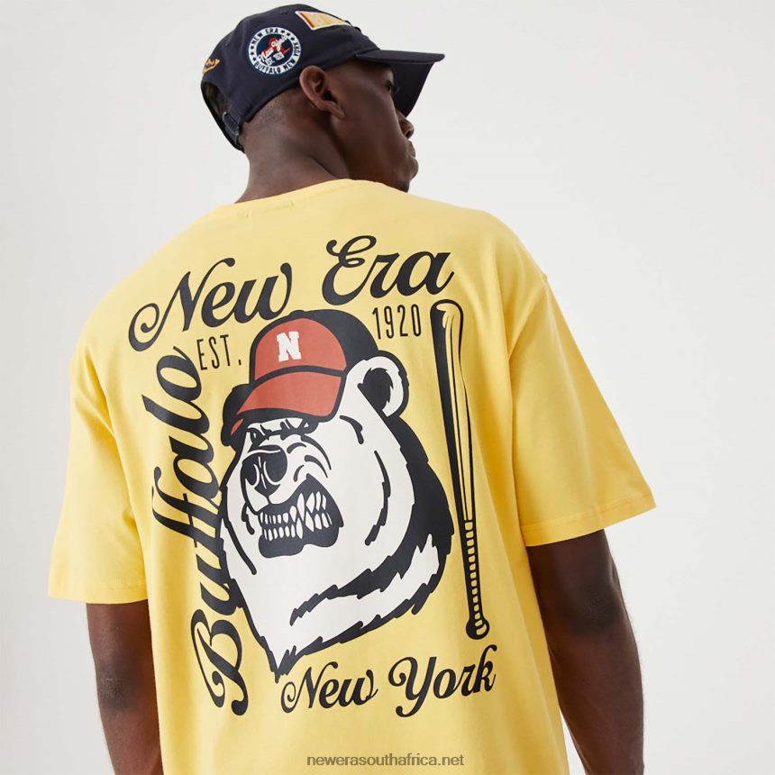 Heritage Bear Graphic Dark Yellow Oversized T-Shirt New Era TRBRBN2900