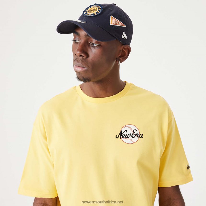 Heritage Bear Graphic Dark Yellow Oversized T-Shirt New Era TRBRBN2900