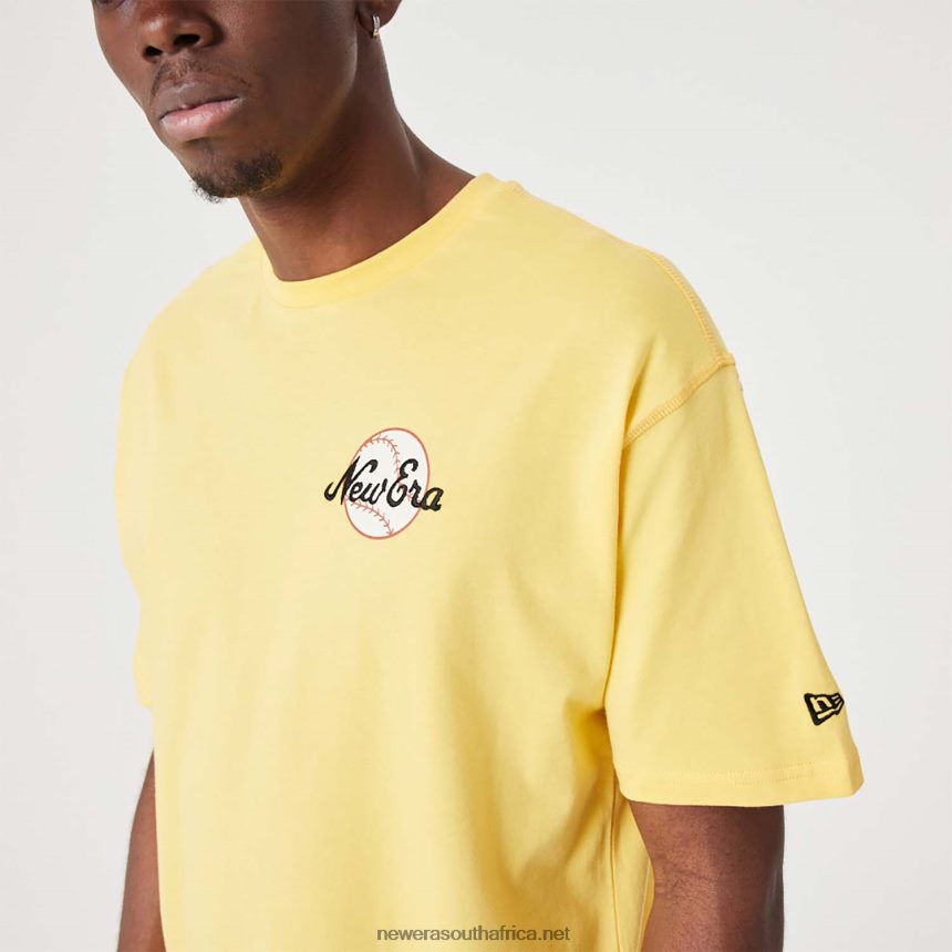 Heritage Bear Graphic Dark Yellow Oversized T-Shirt New Era TRBRBN2900