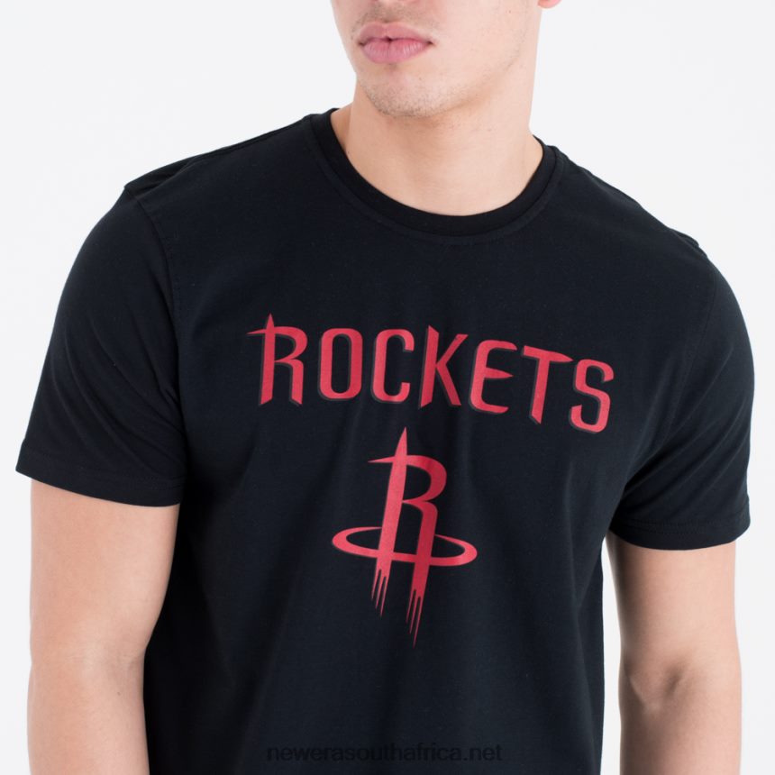Houston Rockets NBA Team Logo Black T-Shirt New Era TRBRBN3024