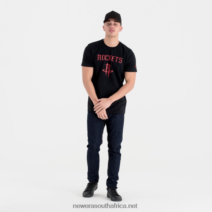 Houston Rockets NBA Team Logo Black T-Shirt New Era TRBRBN3024