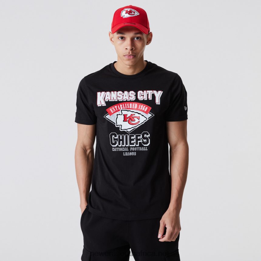 Kansas City Chiefs NFL Team Wordmark Black T-Shirt New Era TRBRBN3029