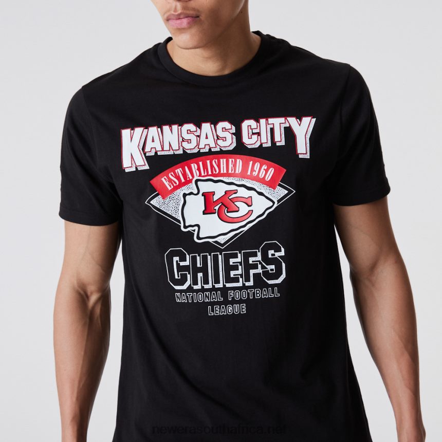 Kansas City Chiefs NFL Team Wordmark Black T-Shirt New Era TRBRBN3029