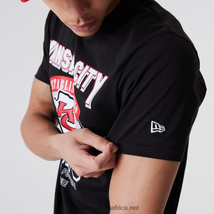 Kansas City Chiefs NFL Team Wordmark Black T-Shirt New Era TRBRBN3029