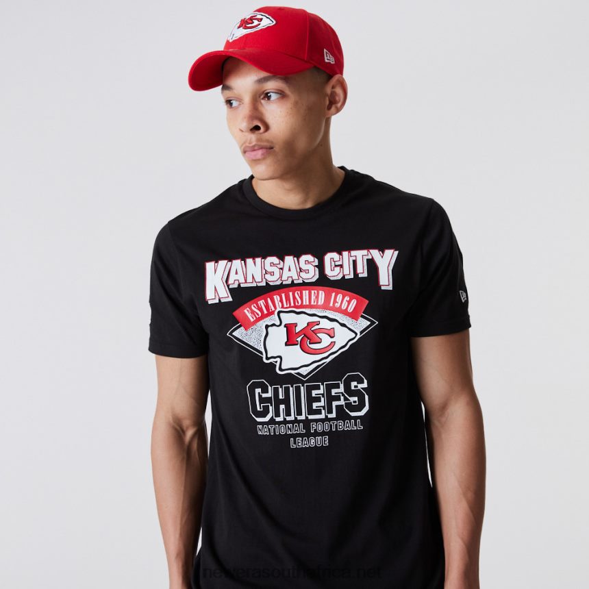 Kansas City Chiefs NFL Team Wordmark Black T-Shirt New Era TRBRBN3029