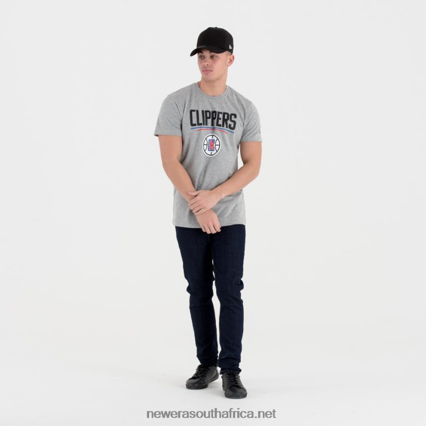 LA Clippers NBA Team Logo Grey T-Shirt New Era TRBRBN3010