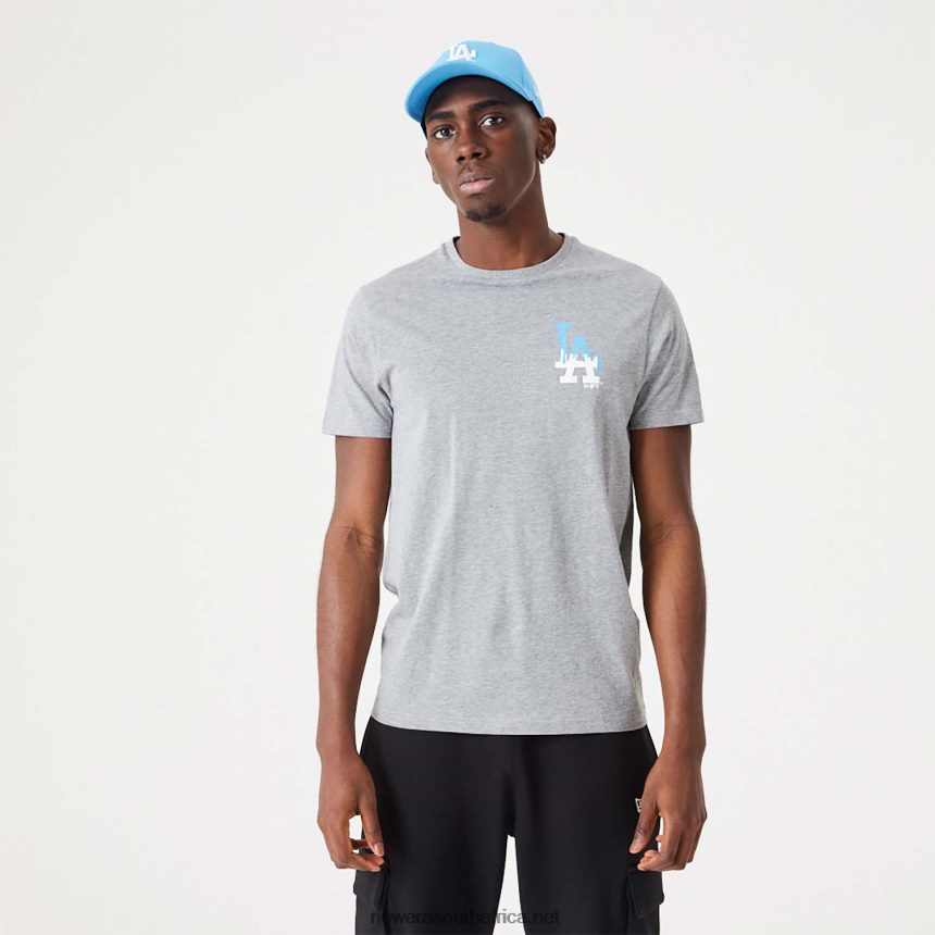 LA Dodgers MLB Drip Logo Medium Grey T-Shirt New Era TRBRBN3136