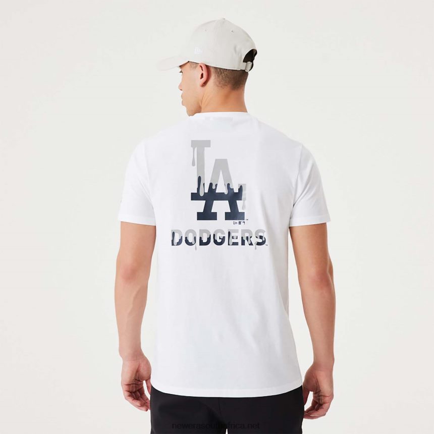 LA Dodgers MLB Drip Logo White T-Shirt New Era TRBRBN3150