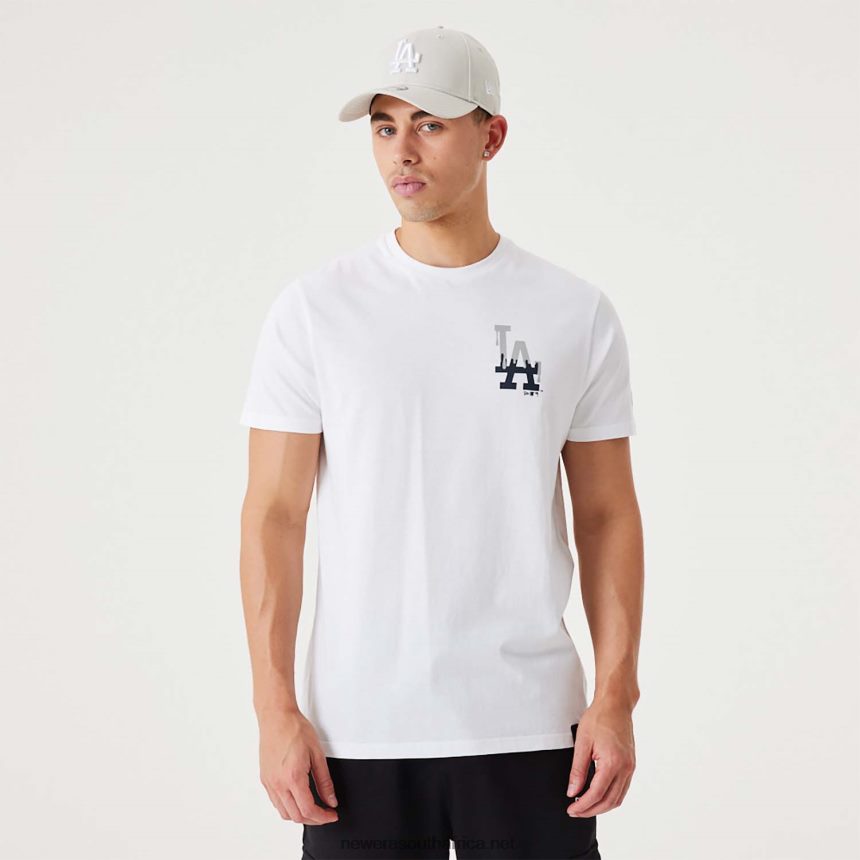 LA Dodgers MLB Drip Logo White T-Shirt New Era TRBRBN3150