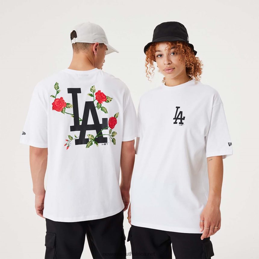 LA Dodgers MLB Floral Graphic White Oversized T-Shirt New Era TRBRBN2899