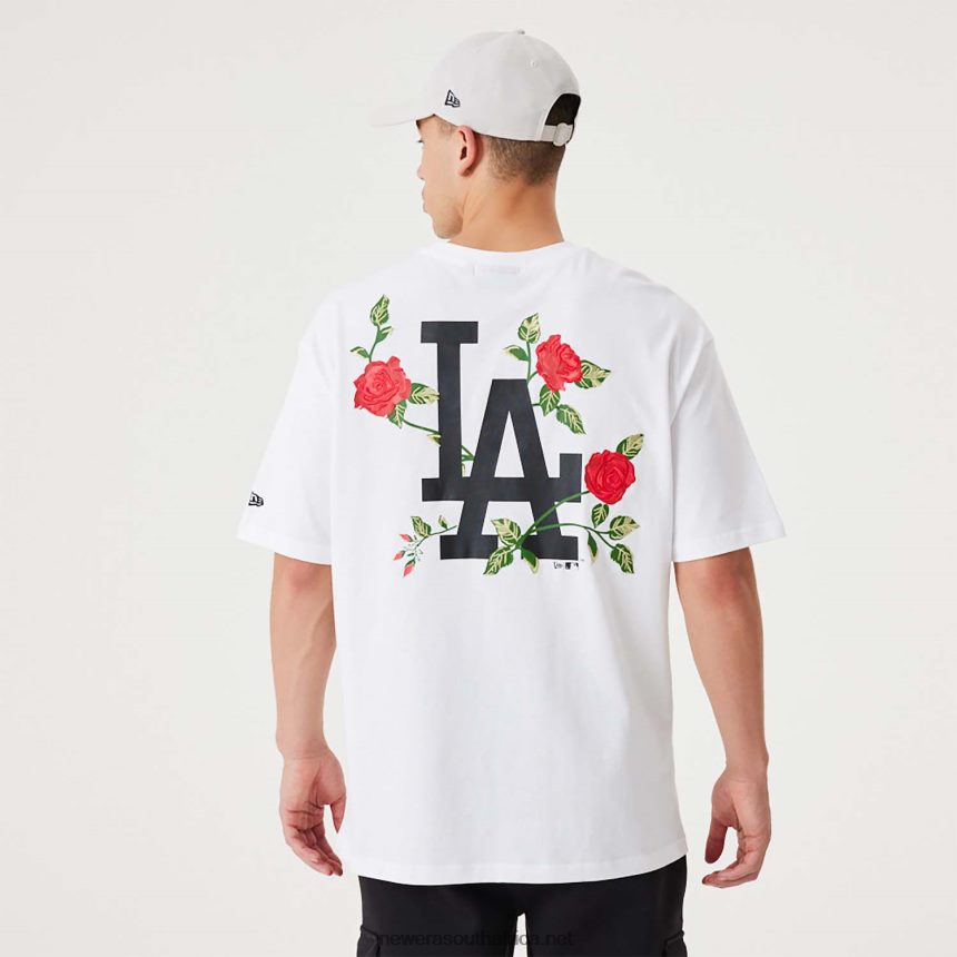LA Dodgers MLB Floral Graphic White Oversized T-Shirt New Era TRBRBN2899