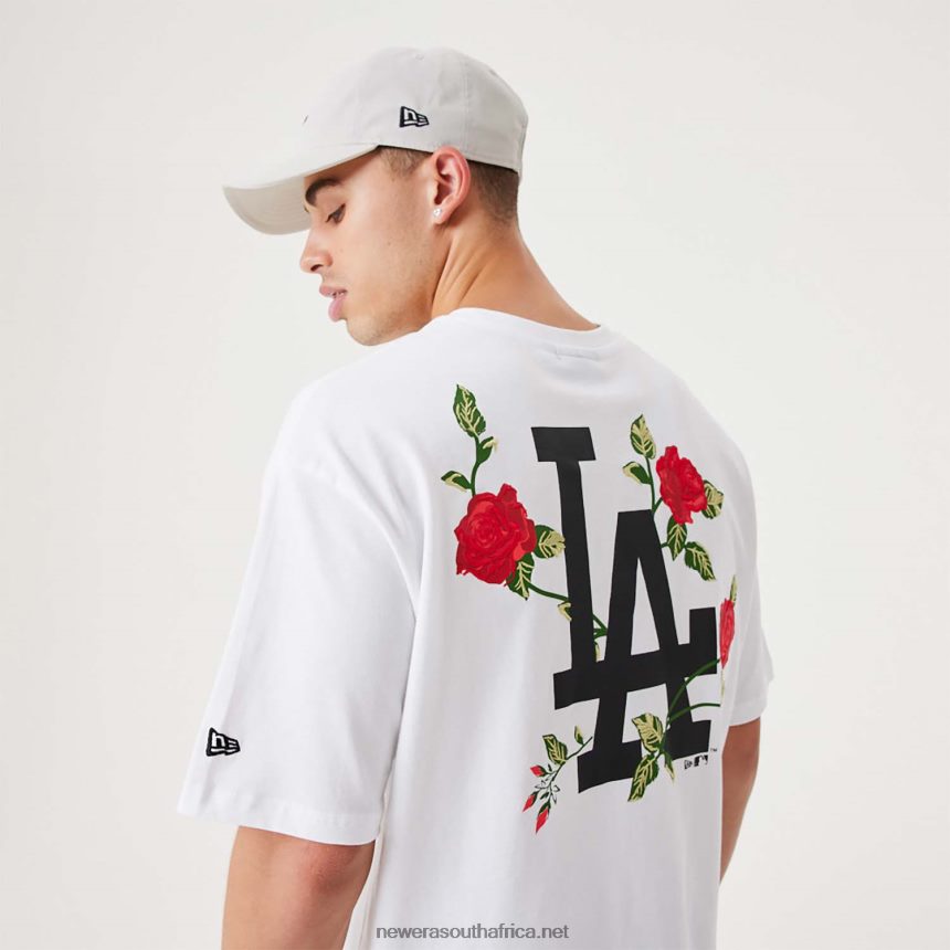 LA Dodgers MLB Floral Graphic White Oversized T-Shirt New Era TRBRBN2899
