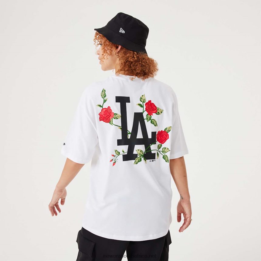 LA Dodgers MLB Floral Graphic White Oversized T-Shirt New Era TRBRBN2899