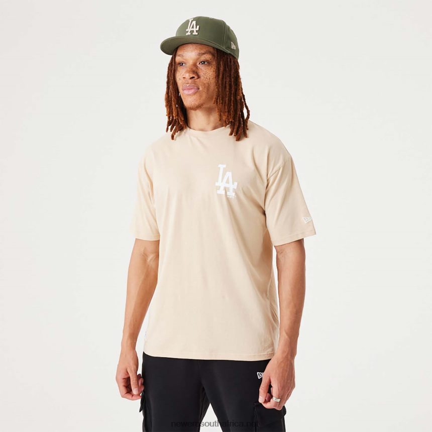 LA Dodgers MLB League Essential Light Beige Oversized T-Shirt New Era TRBRBN3013