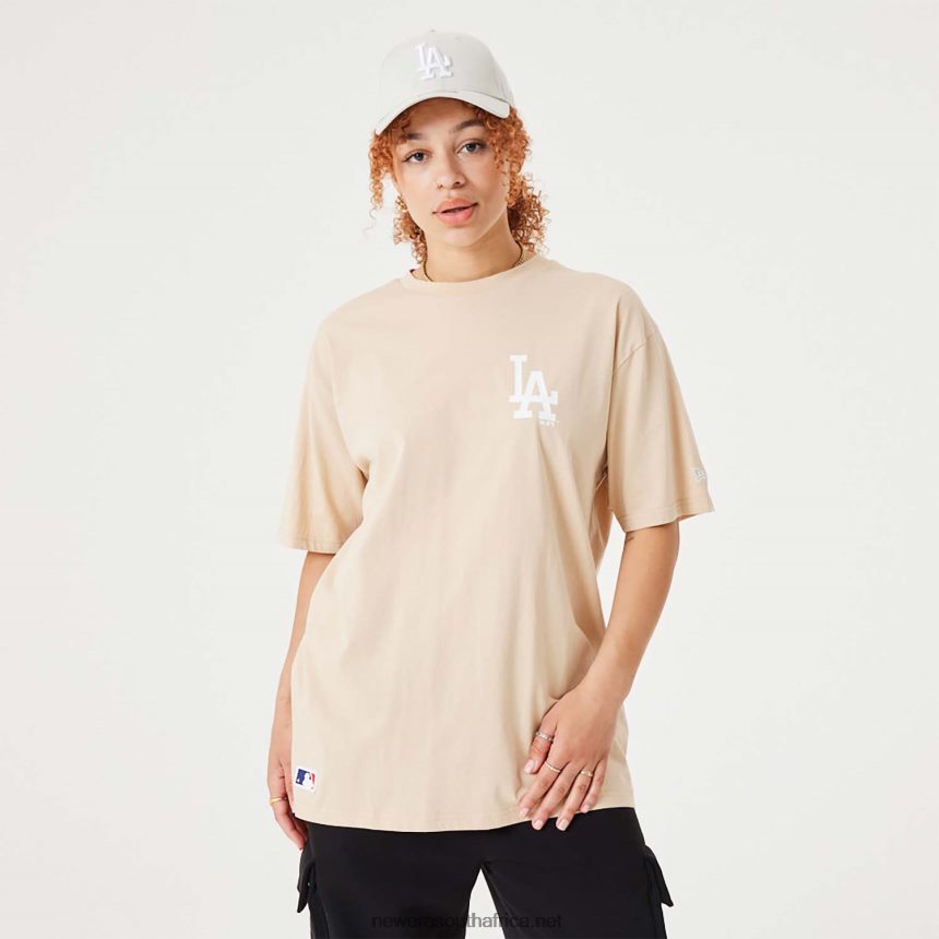 LA Dodgers MLB League Essential Light Beige Oversized T-Shirt New Era TRBRBN3013